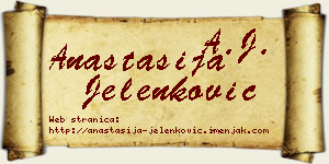 Anastasija Jelenković vizit kartica